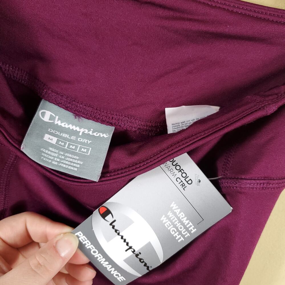 Champion Tech Fleece Tights in Burgundy Size M - Picture 9 of 12